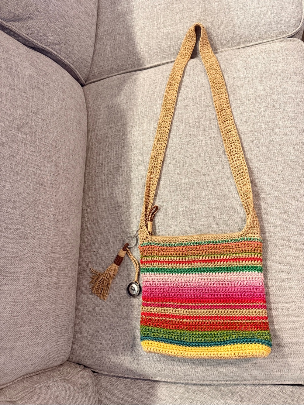 The sak Multicolor Crochet Crossbody Bag
